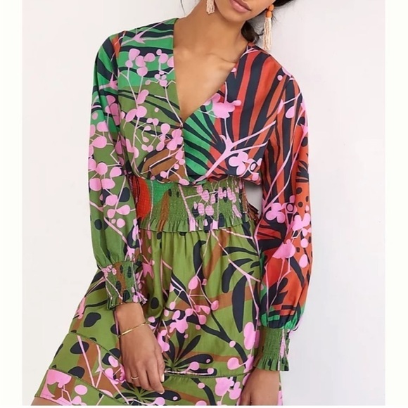 Anthropologie Roopa Pemmaraju Abstract Blouse Size Small - New with Tag - Picture 1 of 10